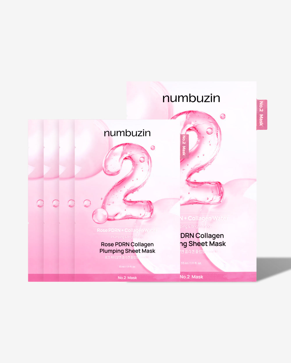 Numbuzin No.2 Rose PDRN Collagen Plumping Sheet Mask
