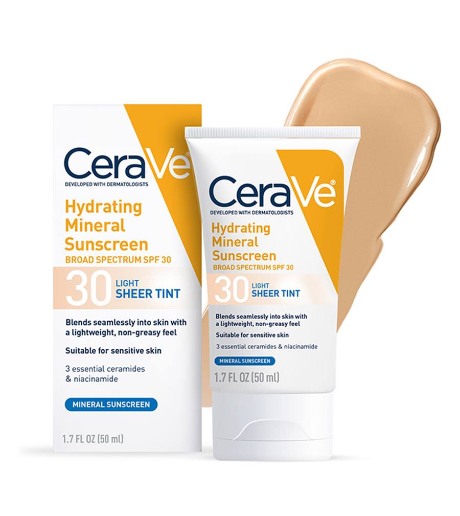 CeraVe Hydrating Mineral Sunscreen SPF 30 Face Sheer Tint